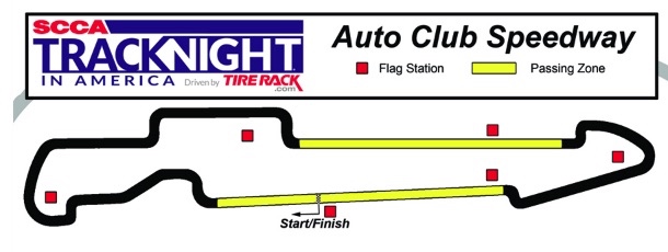 Image of Auto Club Speedway at Fontana, California track layout