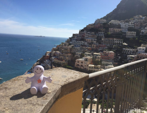 “CJ” the Cancer Survivor Mascot Visits Italy . . .