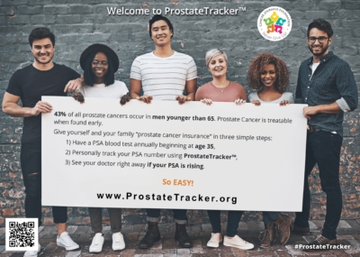 Picture of the landing page for the prostate tracker early detection systems